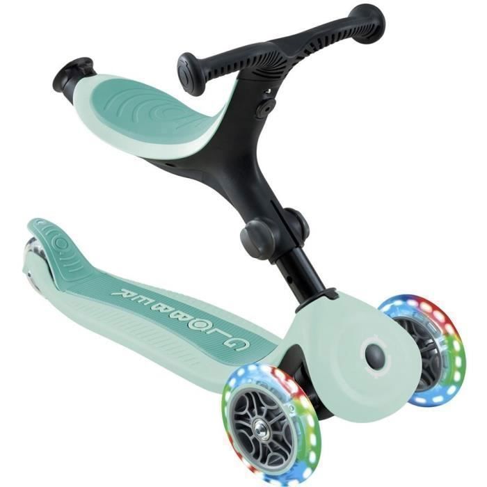 Globber - Trottinette évolutive GO-UP ACTIVE PLUS LIGHTS avec siege - Vert menthe