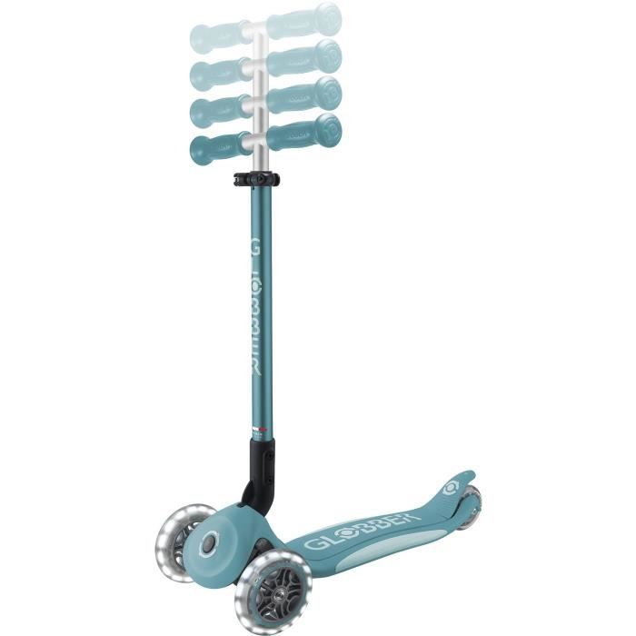 Globber - Trottinette PRIMO FOLDABLE PLUS LIGHTS V2 - Bleu Aqua