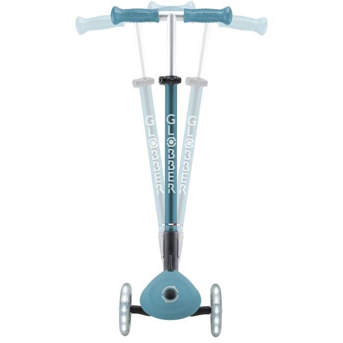 Globber - Trottinette PRIMO FOLDABLE PLUS LIGHTS V2 - Bleu Aqua