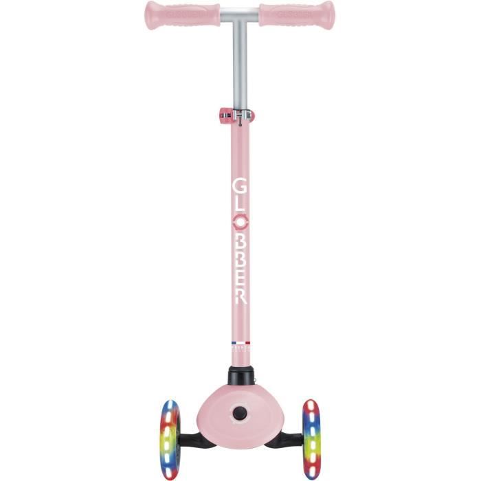 Trottinette 3 roues - GLOBBER - PRIMO LIGHTS - Rose Pastel - Roues lumineuses - 2 a 7 ans - 50 Kg