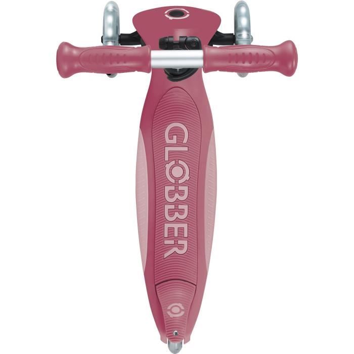 Globber - Trottinette PRIMO FOLDABLE PLUS LIGHTS V2 - Rose pastel