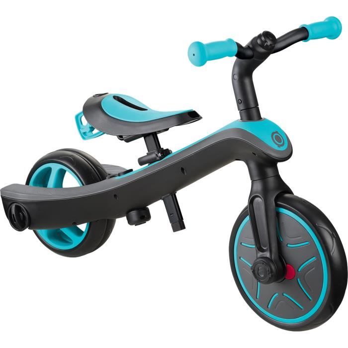 Globber - Tricycle évolutif pour bébé EXPLORER 4 en 1 - Bleu Canard