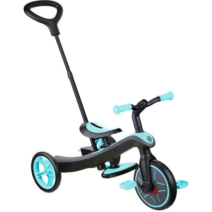 Globber - Tricycle évolutif pour bébé EXPLORER 4 en 1 - Bleu Canard