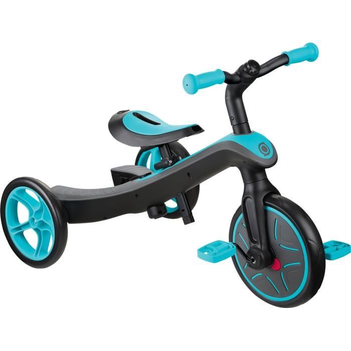 Globber - Tricycle évolutif pour bébé EXPLORER 4 en 1 - Bleu Canard