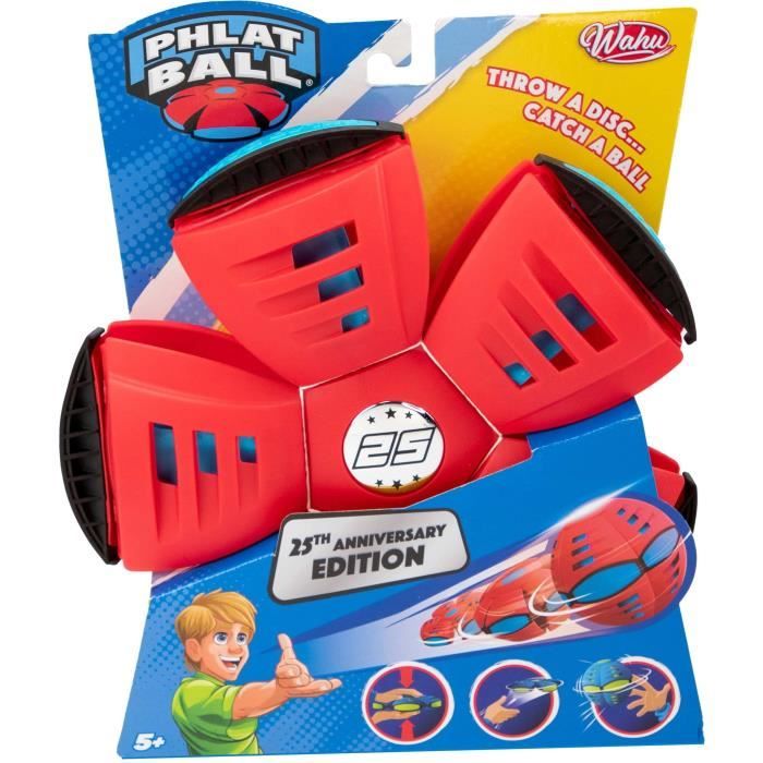 Phlat Ball Junior - Wahu - Classic Red - Disque qui se transforme en balle - Mixte - 5 ans et plus