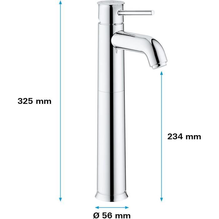 Mitigeur monocommande Lavabo Taille XL GROHE Start Classic Chromé