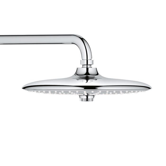 GROHE Colonne de douche robinet thermostatique Vitalio Joy 260, 50% d'économie d'eau et d'énergie, douchette 3 jets, 26403001