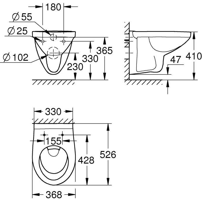 GROHE - Cuvette WC suspendue