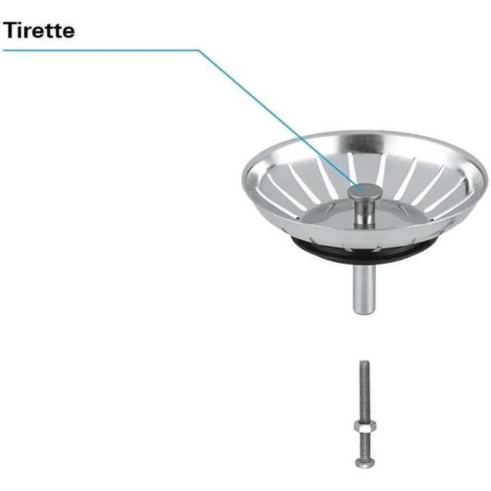 Vidage - GROHE - Bonde grille a évier - Inox - A grille - Intérieur