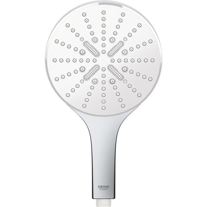 Douchette 3 jets - GROHE - Vitalio SmartActive 150 - Surface de jet blanche - Economie d'eau - Chromé