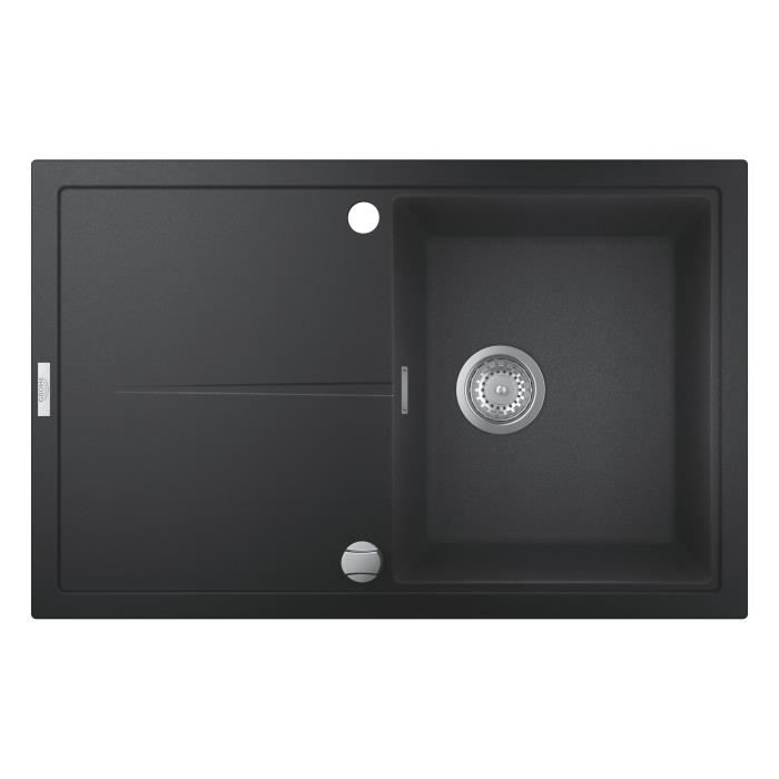 GROHE Evier composite avec égouttoir K400 780 x 500 mm Noir Granite 31639AP0