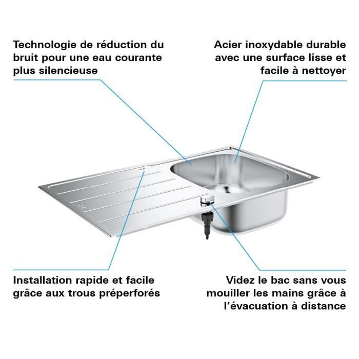 Evier -  acier inoxydable - GROHE