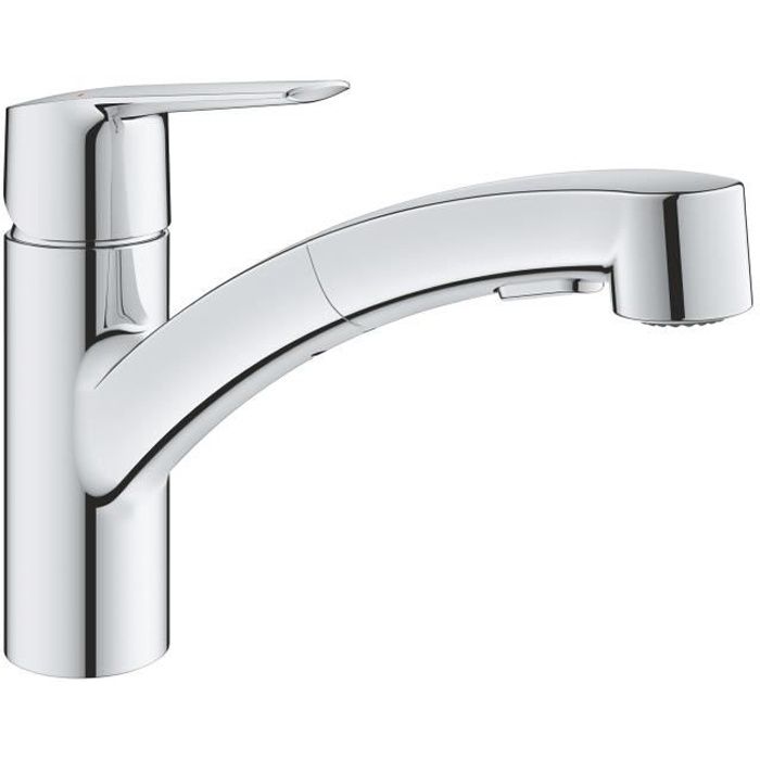 GROHE QUICKFIX Start Robinet de cuisine évier, douchette extractible, inverseur 2 jets, rotation 90°, 30531001