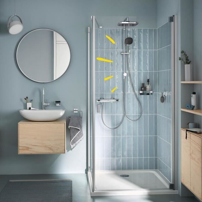 Colonne de douche avec inverseur manuel - Economie d'eau - GROHE Vitalio Comfort 250 - Chromé - 26698001