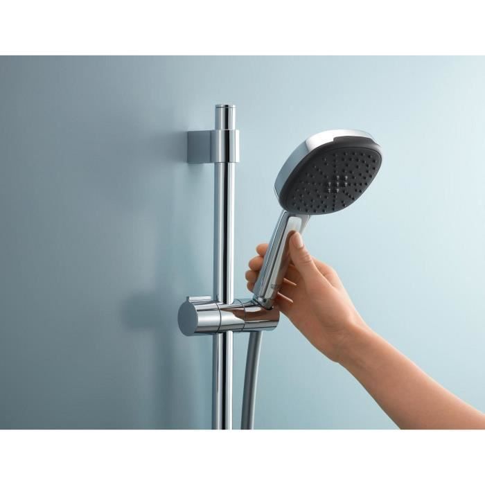 Ensemble de douche avec pommeau 2 jets, barre et flexible - GROHE Vitalio Comfort 110 26928001 - Sélection facile - Economie d'eau