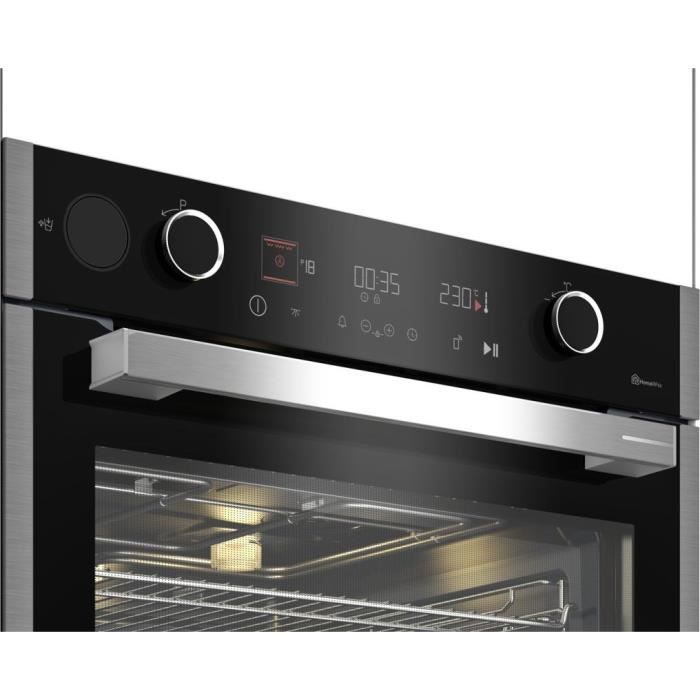 Four encastrable pyrolyse GRUNDIG - GEBD19401BPH - inox - porte froide - 72 L