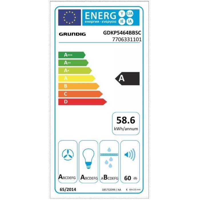 Hotte GRUNDIG - GDKP5464BBSC - 90 cm