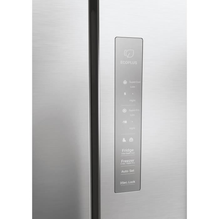 Réfrigérateur multi-portes - HAIER - HCR3818ENMM - Classe E - 467 L - 35 dB - 181,5 x 83,3 x 65 cm - Silver