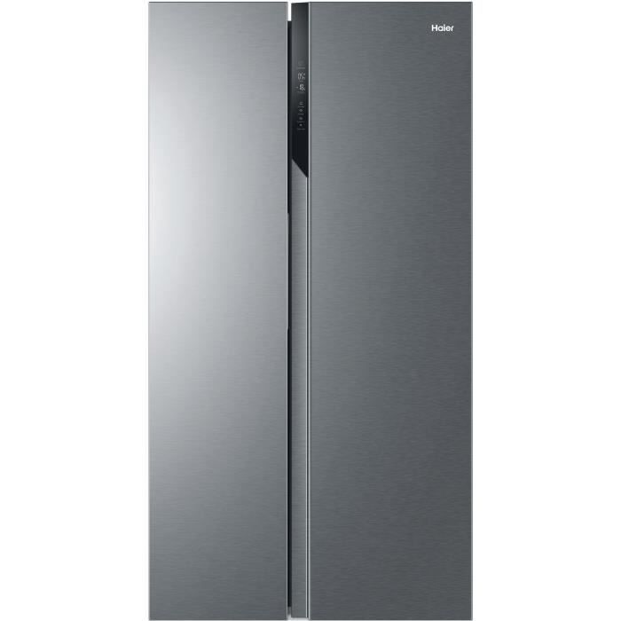 Réfrigérateur américain - HAIER - SBS 90 Series 3 HSR3918FNPG - Classe F - 528 L - 177,5 x 90,8 x 64,7 cm - Gentleman Silver