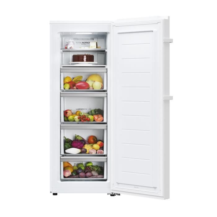 Congélateur armoire HAIER 226L - H4F226WEH1 - Series 3 - Total No Frost - Connectivité - classe E - blanc