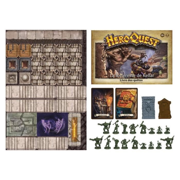 HeroQuest, extension La forteresse de Kellar, 2 a 5 joueurs, des 14 ans, systeme de jeu HeroQuest requis - Avalon Hill