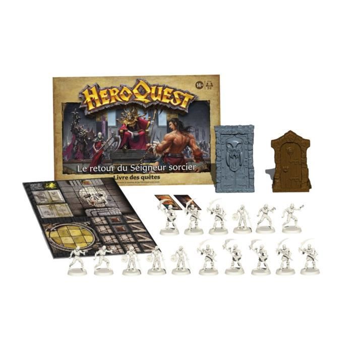 HeroQuest, extension Le retour du Seigneur sorcier, a partir de 14 ans, systeme de jeu HeroQuest requis - Avalon Hill