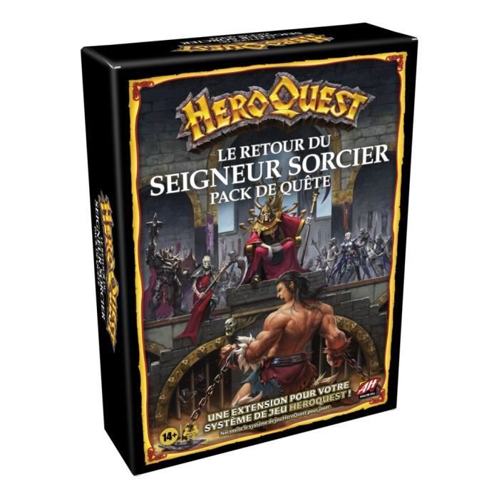 HeroQuest, extension Le retour du Seigneur sorcier, a partir de 14 ans, systeme de jeu HeroQuest requis - Avalon Hill