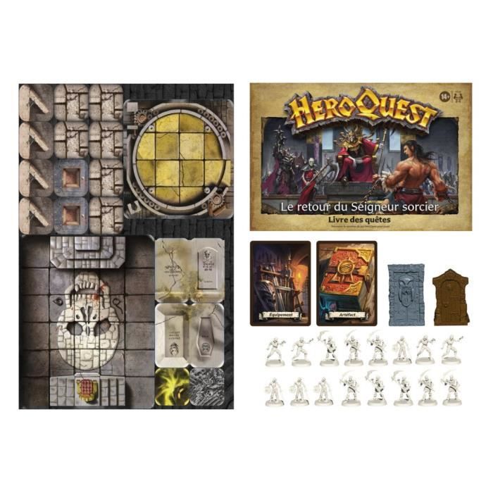 HeroQuest, extension Le retour du Seigneur sorcier, a partir de 14 ans, systeme de jeu HeroQuest requis - Avalon Hill