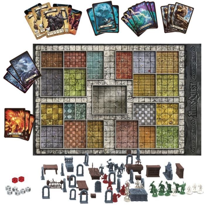 Heroquest Systeme de Jeu - Jeu d'aventures fantastiques styles donjon - Jeu de société - A partir de 14 Ans, 2 a 5 Joueurs