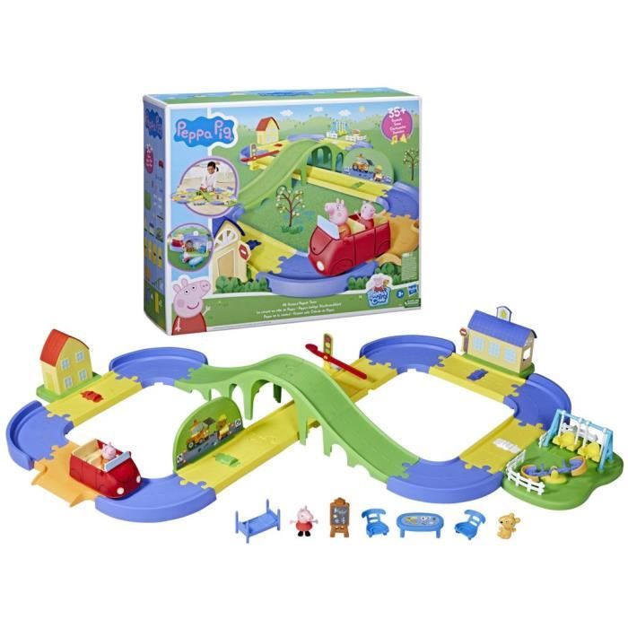 Circuit en ville de Peppa - HASBRO - Piste ajustable - Véhicule et figurine inclus - +35 sons - 3 ans et plus