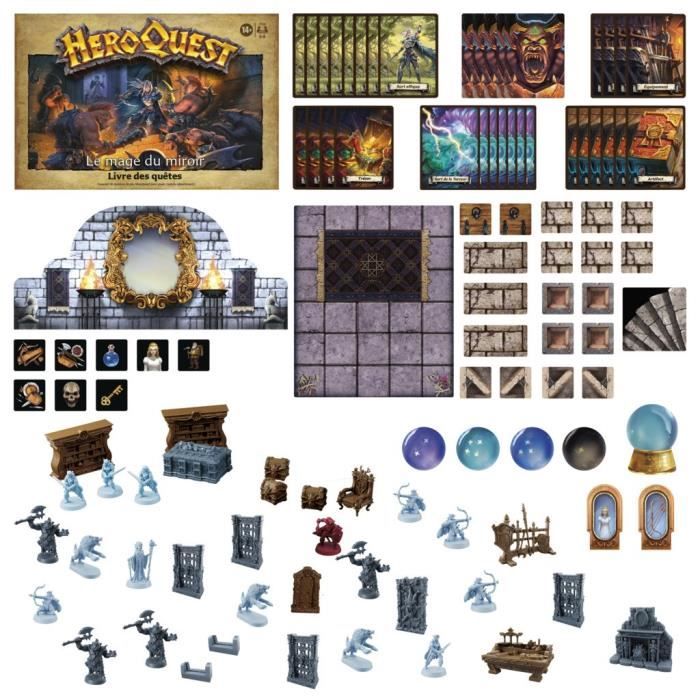 HeroQuest Pack de quete Le mage du miroir - jeu de rôle - jeu de plateau - systeme de jeu HeroQuest requis - Avalon Hill