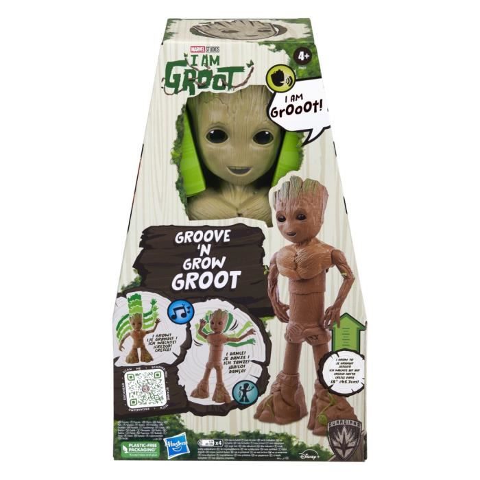 Figurine interactive Groot - HASBRO - I Am Groot Groove 'N Grow Groot - Grandit et danse - Multicolore