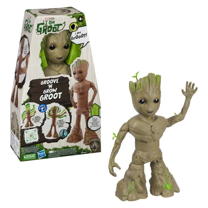 Figurine interactive Groot - HASBRO - I Am Groot Groove 'N Grow Groot - Grandit et danse - Multicolore