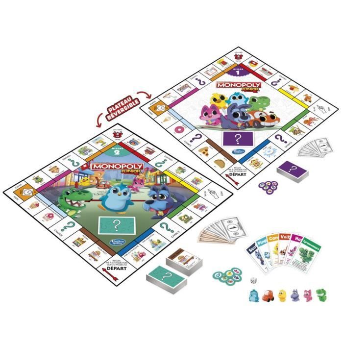 Monopoly Junior 2 en 1 - Jeu de société enfant