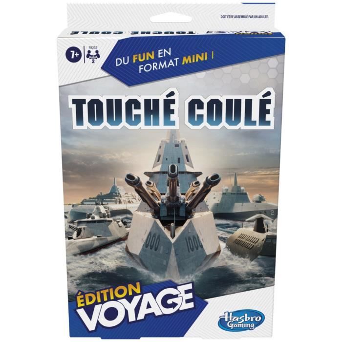 Touché coulé Voyage, jeu de société de voyage pour 2 joueurs, jeu de voyage, jeu pour enfants, Des  7 ans, Hasbro Gaming