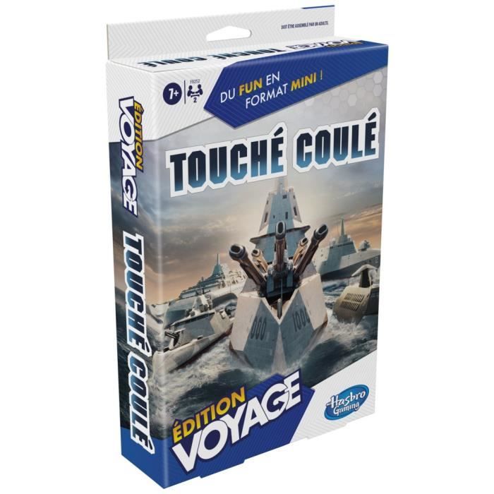 Touché coulé Voyage, jeu de société de voyage pour 2 joueurs, jeu de voyage, jeu pour enfants, Des  7 ans, Hasbro Gaming