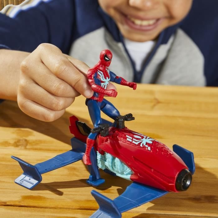 Coffret Spider-Man Hydro-Jet, figurine avec véhicule, Marvel Spider-Man, Epic Hero Series Web Splashers