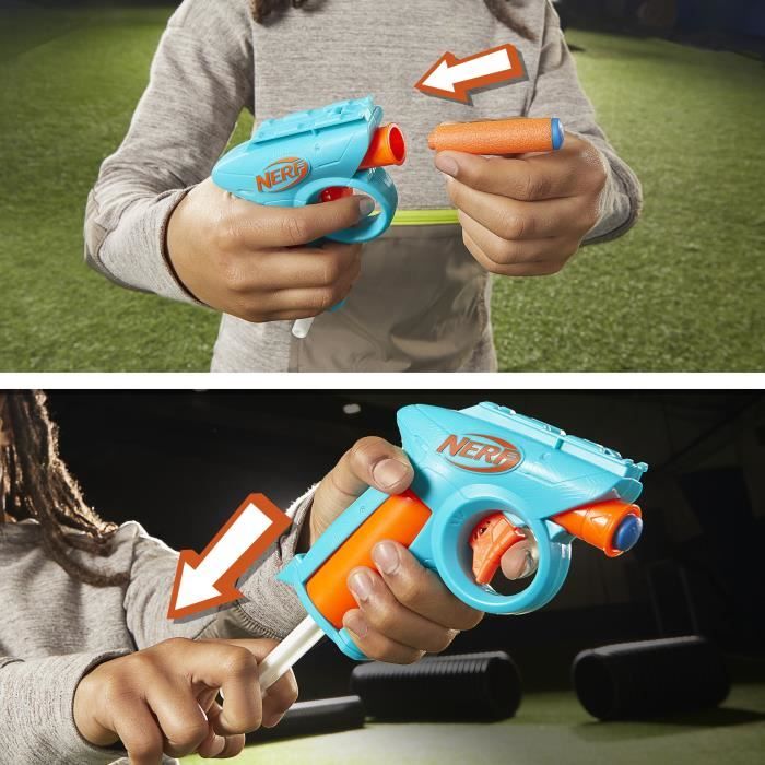 NERF Pack 3 blasters N Series Gear Up, pistolet a fléchettes, 18 fléchettes Nerf N1 compatibles uniquement avec les blasters Nerf N