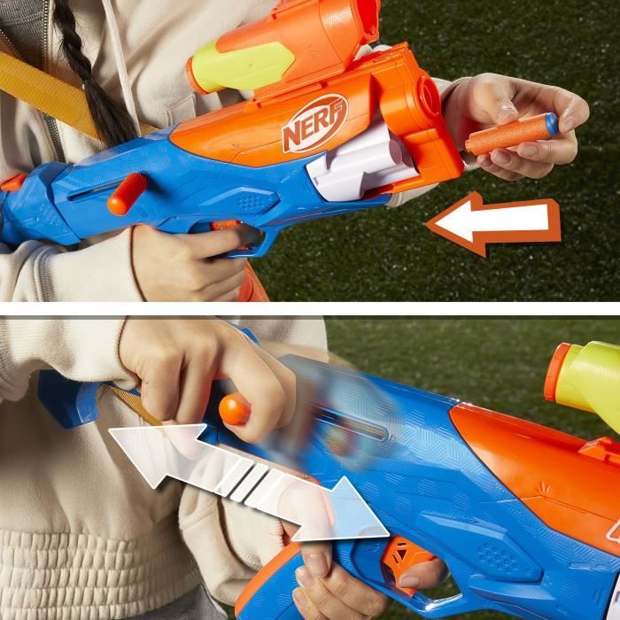 NERF Pack 3 blasters N Series Gear Up, pistolet a fléchettes, 18 fléchettes Nerf N1 compatibles uniquement avec les blasters Nerf N