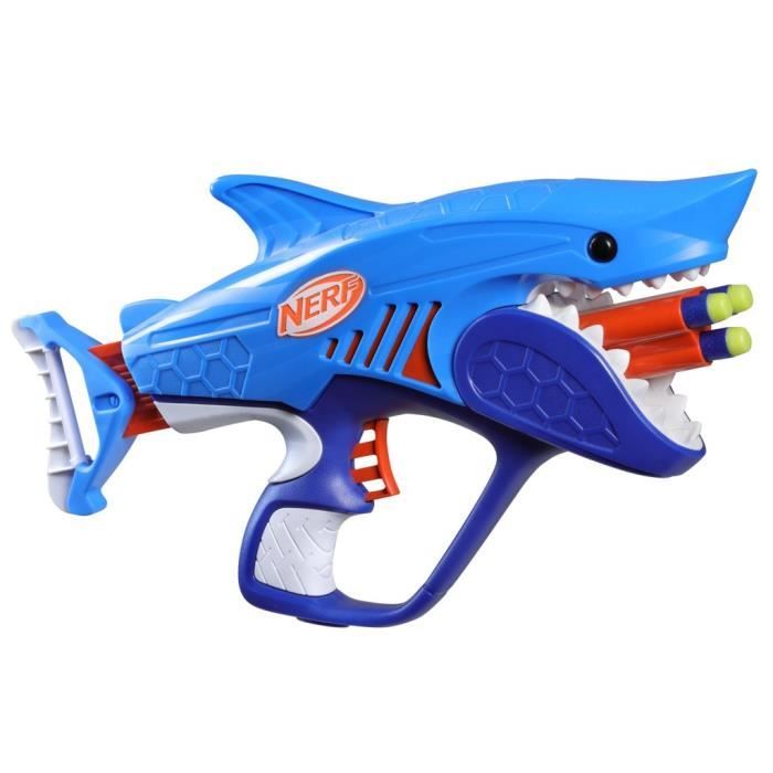 Nerf Junior Wild blaster Sharkfire, facile a utiliser, 8 fléchettes Nerf Elite, a partir de 6 ans