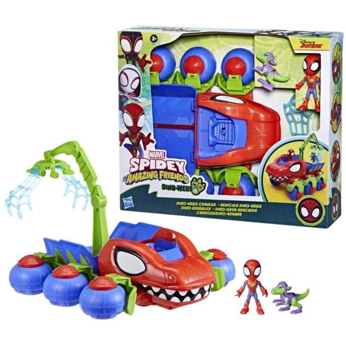 Spidey Véhicule Dino-Webs avec jouets Spider-Man, a partir de 3 ans, Spidey et ses Amis Extraordinaires