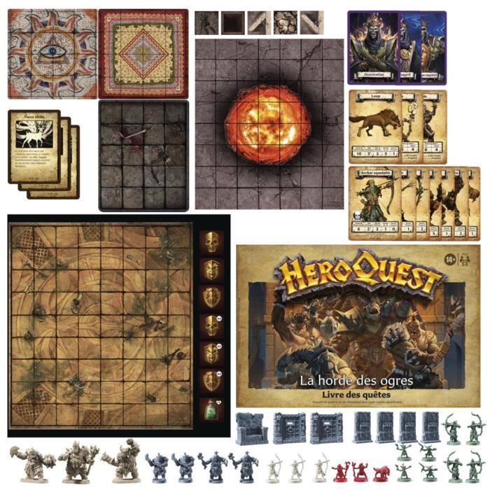 HeroQuest, pack de quete La horde des ogres, jeu de plateau, systeme de jeu HeroQuest requis