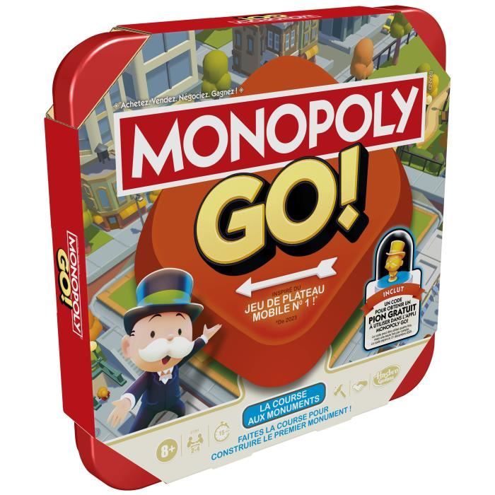 Monopoly Go, Jeu de société a partir de 8 ans, Jeu de plateau familial