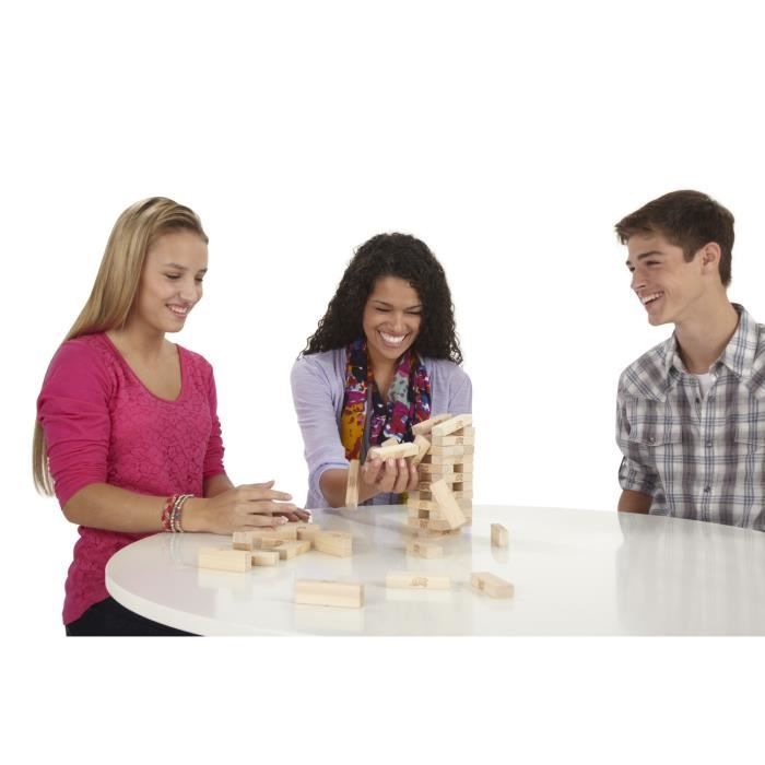 Jenga - Jeu de société classique - Blocs en bois massif - Pour enfants a partir de 6 ans