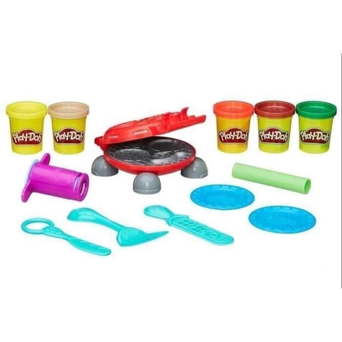 Play-Doh Burger Party, Set pâtes a modeler Playdoh Kitchen, Accessoires pour créer des hamburgers et hot-dogs, Des 3 ans