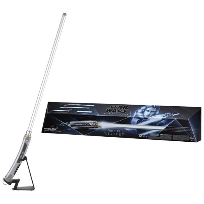 Sabre laser électronique d'Ahsoka Tano, Force FX Elite avec LED et effets sonores premium, a partir de 14 ans, Star Wars The Black S