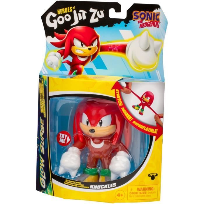 Knuckles Glow Surge 13cm - HERoeS OF GOO JIT ZU - SONIC - Figurine lumineuse et extensible