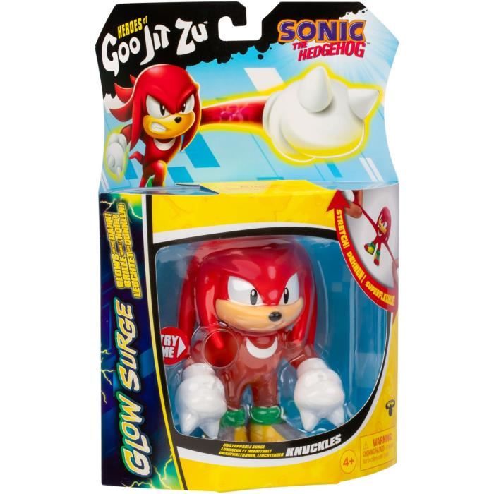 Knuckles Glow Surge 13cm - HERoeS OF GOO JIT ZU - SONIC - Figurine lumineuse et extensible