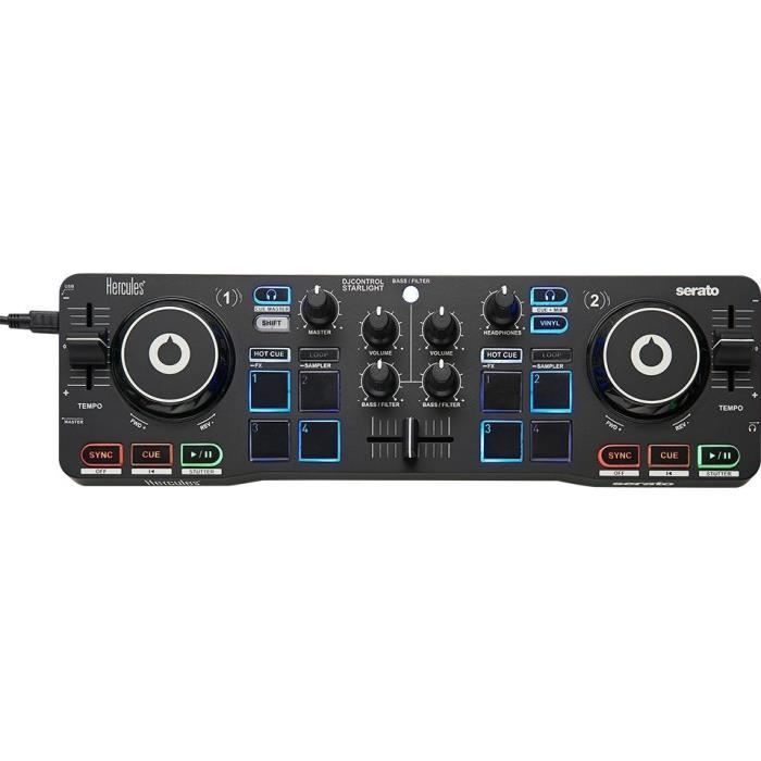 Enceinte PC Hercules DJSTARTER KIT WORLWIDE DJControl starlight + DJMoniter 32 CASQUE HDP GJ M 40.2 SERATO DJLite