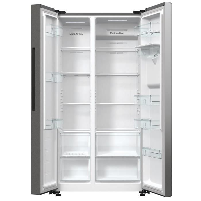 Réfrigérateur américain HISENSE - RS711N4WCE - 2 portes - Classe énergétique E - 91 x 64,3 x 178,6 cm - Inox